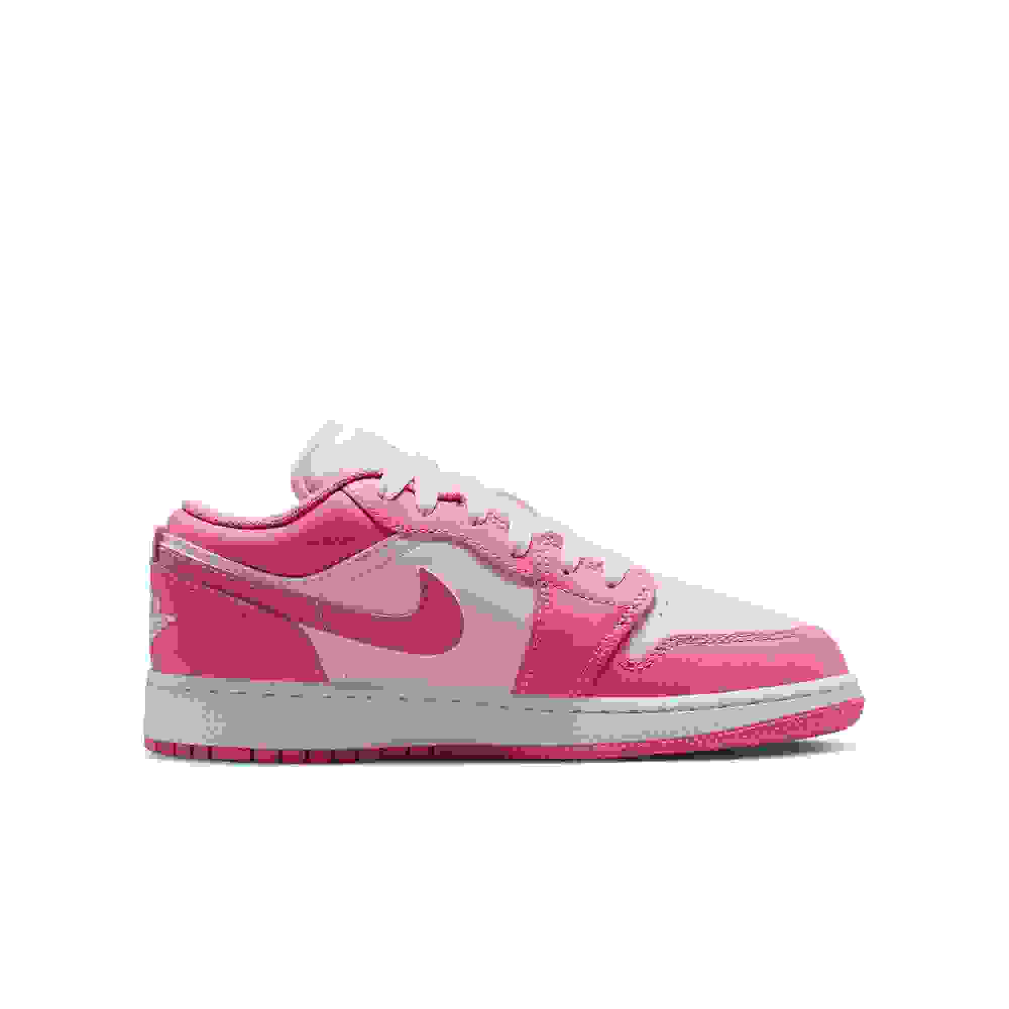Jordan 1 Low Grade School Girls' "China Rose/Pink Foam/White" Shoe
